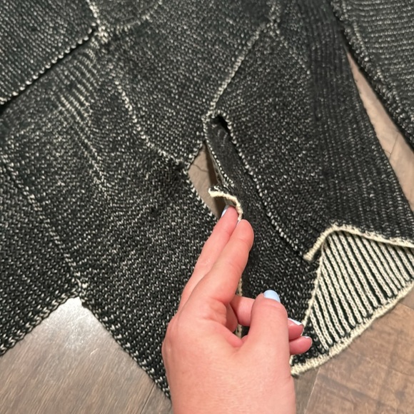 ❤️BKE❤️Flyaway Open Weave Cardigan Sweater - Black, Gray - Picture 5 of 7